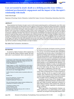 I am surrounded by death : death as a defining psychic issue within a relational psychoanalytic engagement and the impact of the therapist’s relationship with death