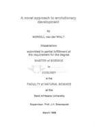 A novel approach to evolutionary development