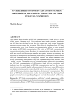 A future direction for HIV/Aids communication: participation, HIV‑positive celebrities and their public self‑expression