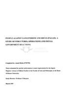 People against gangsterism and drugs (PAGAD) : a study of structures, operations and initial Government reactions.