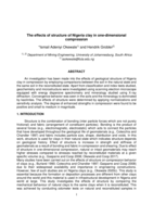 The effects of structure of Nigeria clay in one-dimensional compression