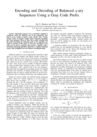 Encoding and Decoding of Balanced q-ary sequences using a gray code prefix
