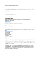 Combining autoethnography and multimodal social semiotics : potentials for theory and method