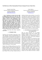 The effectiveness of micro financing rural women in Limpopo province of South Africa