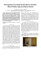 Development of a small scaled microcontroller-based poultry egg incubation system