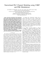 Narrowband PLC channel modeling using USRP and PSK modulations
