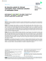 An interactive website for informed contraception choice : randomised evaluation of contraception choices