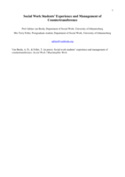 Social work students’ experience and management of countertransference