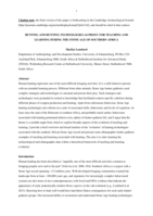 Hunting and hunting technologies as proxy for teaching and learning during the stone age of Southern Africa