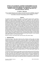 Effect of Facebook learning environment on the learning process among AEC University students during Covid-19 Pandemic: the mediating role of psychological capital