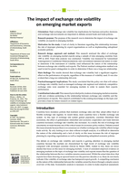 The impact of exchange rate volatility on emerging market exports