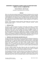 Gendered leadership stereotypes in disadvantaged rural school communities