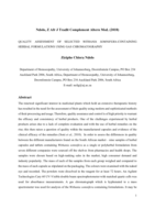 Quality assessment of selected Withania somnifera-containing herbal formulations using gas chromatography