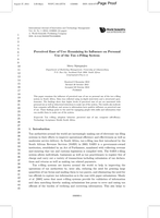 Perceived ease of use : examining its influence on personal use of the tax e-filing system