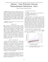 Alkenes - ester polymeric solvents thermodynamic interactions - Part 1