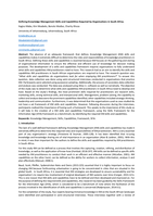 Defining knowledge management skills and capabilities required by organisations in South Africa