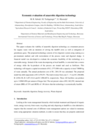 Economic evaluation of anaerobic digestion technology