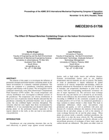 The effect of raised benches containing crops on the indoor environment in greenhouses
