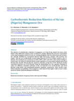 Carbothermic reduction kinetics of Ka’oje (Nigeria) manganese ore