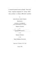 A numerical method based on Runge-Kutta and Gauss-Legendre integration for solving initial value problems in ordinary differential equations