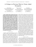 A critique on previous work in vision aided navigation