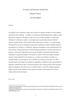Evolution and epistemic justification