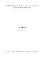 The effect of Ora Salts™ on the growth of Lactobacillus acidophilus and Streptococcus mutans bacteria in-vitro