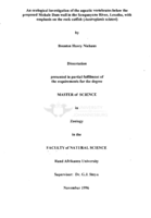 An ecological investigation of the aquatic vertebrates below the proposed Mohale Dam wall in the Senqunyane River, Lesotho, with emphasis on the rock catfish (Austroglanis sclatert)