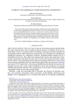 Viability and arbitrage under knightian uncertainty