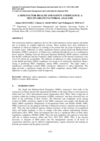 A mini-factor health and safety compliance : a multivariate factorial analysis