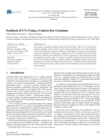 Synthesis of CVs Using a Context-free Grammar