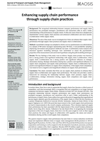 Enhancing supply chain performance through supply chain practices