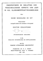 Onderwysers se insluiting van psigo-biologiese aspekte van leer in hul klaskamerpraktykhandelinge