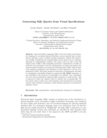 Generating SQL queries from visual specifications