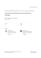New photosensitizers for photodynamic therapy
