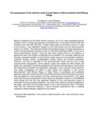 The assessment of the external costs of dust fallout in Blyvooruitzicht Gold Mining Village