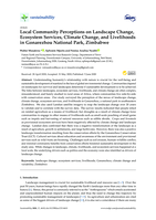 Local community perceptions on landscape change, ecosystem services, climate change, and livelihoods in Gonarezhou National Park, Zimbabwe