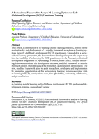 A sociocultural framework to analyse M-Learning options for Early Childhood Development (ECD) practitioner training