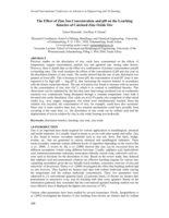 The effect of zinc ion concentration and pH on the leaching kinetics of calcined zinc oxide ore