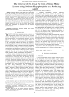 The removal of Ni, Cu & Fe from a mixed metal system using sodium hypophosphite as a reducing agent