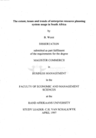 The extent, issues and trends of enterprise resource planning system usage in South Africa
