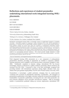 Reflections and experiences of student paramedics undertaking international work-integrated learning (wil) placements