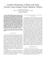 Condition monitoring of metal-oxide surge arresters using leakage current signature analysis