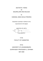 Aesthetic force in Baudrillard and Deleuze