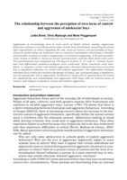 The relationship between the perception of own locus of control and aggression of adolescent boys