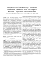 Interpretation of breakthrough curves and permeation parameters from sub-tropical kaolinite clayey soil-AMD interactions