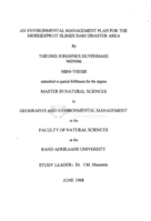 An environmental management plan for the Merriespruit slimes dam disaster area