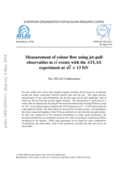 Measurement of colour flow using jet-pull observables in t t¯ events with the ATLAS experiment at √s = 13 TeV