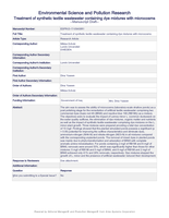 Treatment of synthetic textile wastewater containing dye mixtures with microcosms