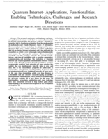 Quantum internet-applications, functionalities, enabling technologies, challenges, and research directions